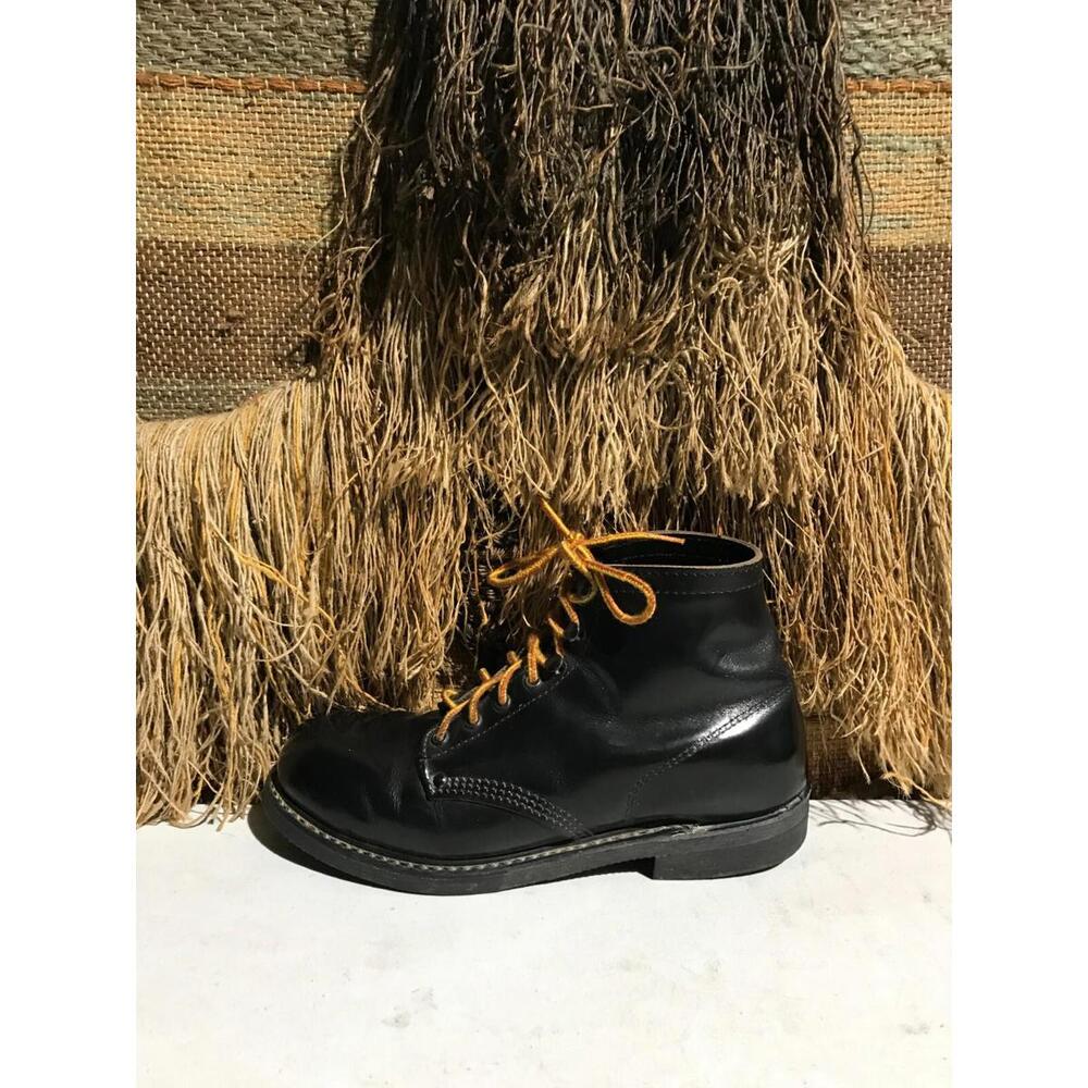 Carolina Black Leather Safety Toe Work Boots  US Mens Size 8